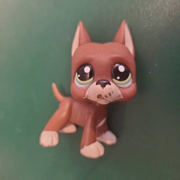Hasbro Other - Littlest Pet Shop 1519 Great Dane Brown Dog Figure 2007 Hasbro